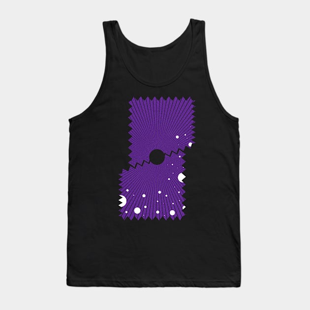 Purple zig-zag black hole Tank Top by Liam Warr